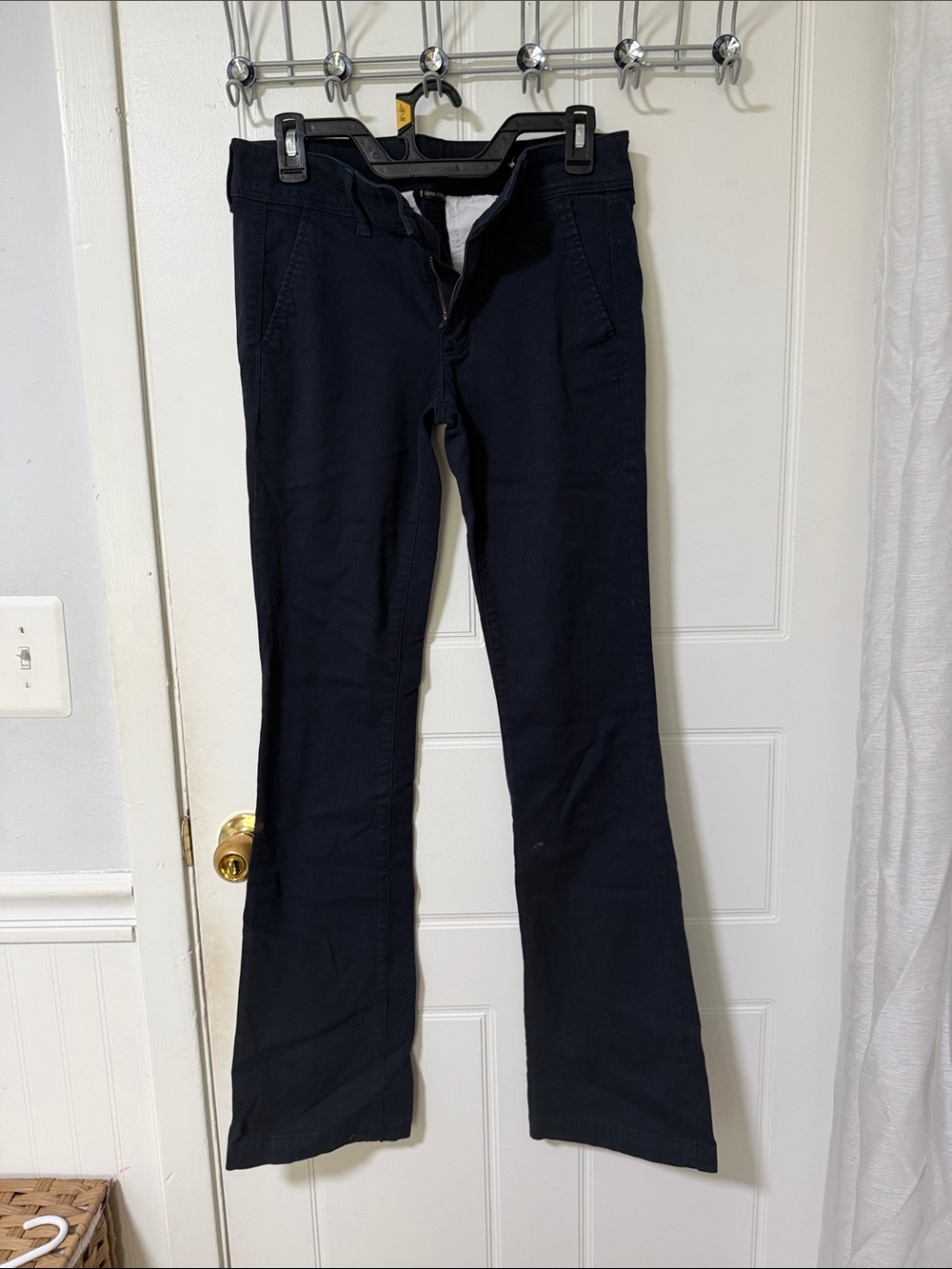 American Eagle Outfitters Navy Flare Trousers